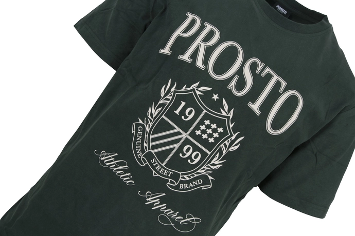Koszulka męska t-shirt Prosto Klasyk Hexer ciemno zielona