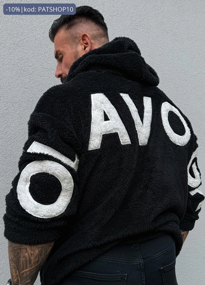 Bluza męska z kapturem Olavoga Fido czarna