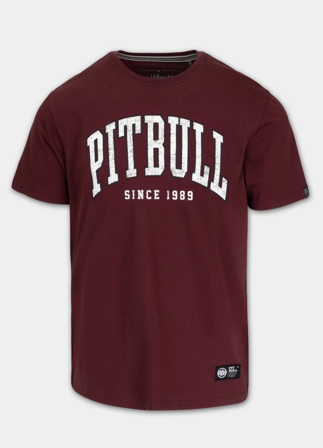 Koszulka męska T-Shirt Pitbull West Coast Norton bordowy