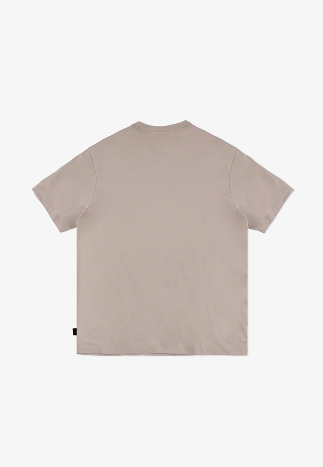 Koszulka męska t-shirt Prosto Box Logo beżowa