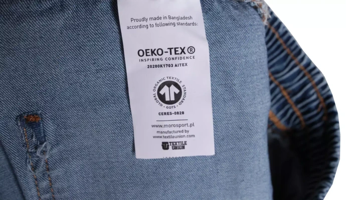 Spodnie męskie jogger Moro Sport Blue Moro Jeans Pocket 3D Effect jasny niebieski