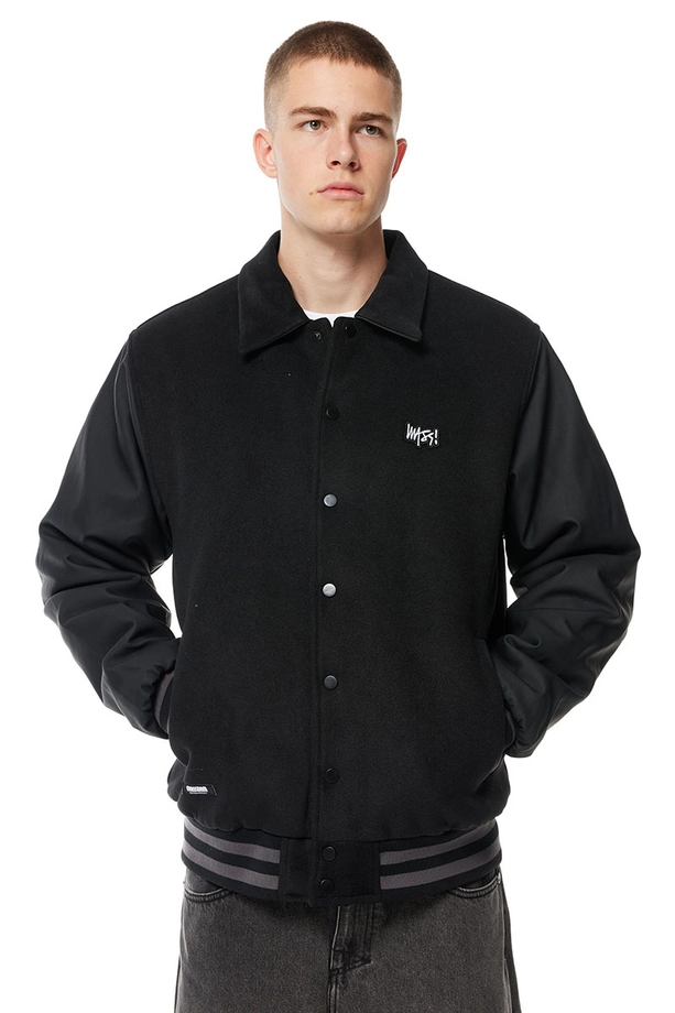 Kurtka przejściowa bejsbolówka Mass Denim Alabama czarna