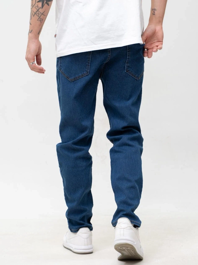 Spodnie męskie Jeans Jigga Wear Mini Haft Logo niebieskie
