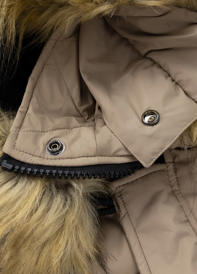 Kurtka damska zimowa parka Pit Bull Queenston beżowa