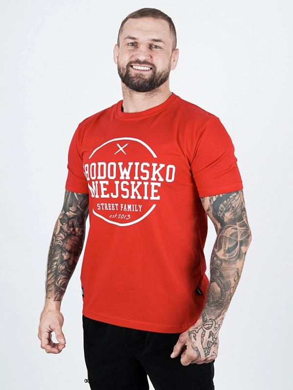 Koszulka męska t-shirt Środowisko Miejskie Theme czerwona