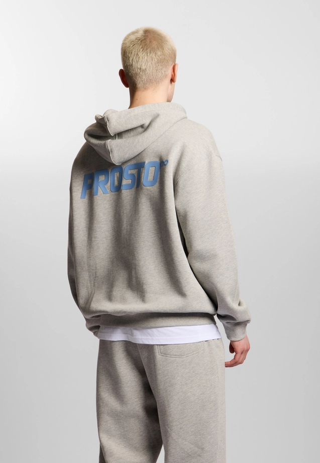 Bluza męska rozpinana z kapturem Prosto Infinity szara