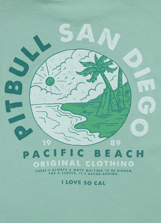 Koszulka damska T-shirt oversize Pit Bull Planet Surf miętowa