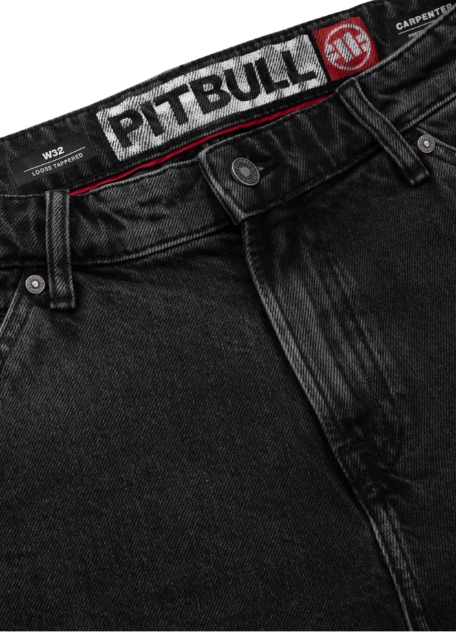 Spodenki szorty jeans męskie Pitbull Carpenter czarme