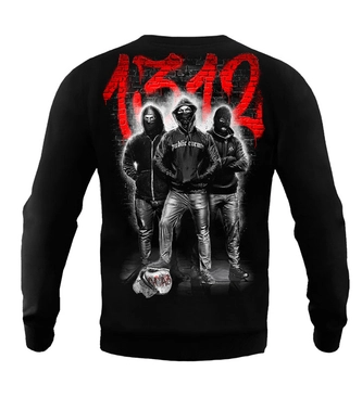 Bluza męska bez kaptura Public Enemy 1.3.1.2 black/red crewneck czarna