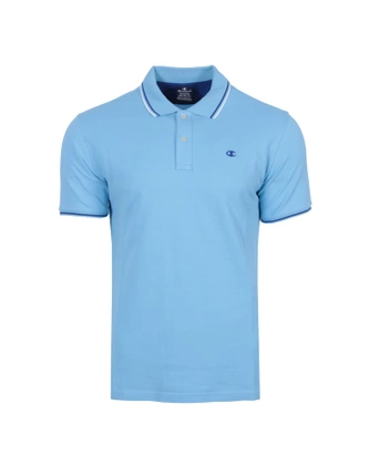 Koszulka Polo Champion Small Logo Stripe jasno niebieska