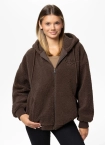 Bluza damska z kapturem ZIP Pitbull Daisy brązowa