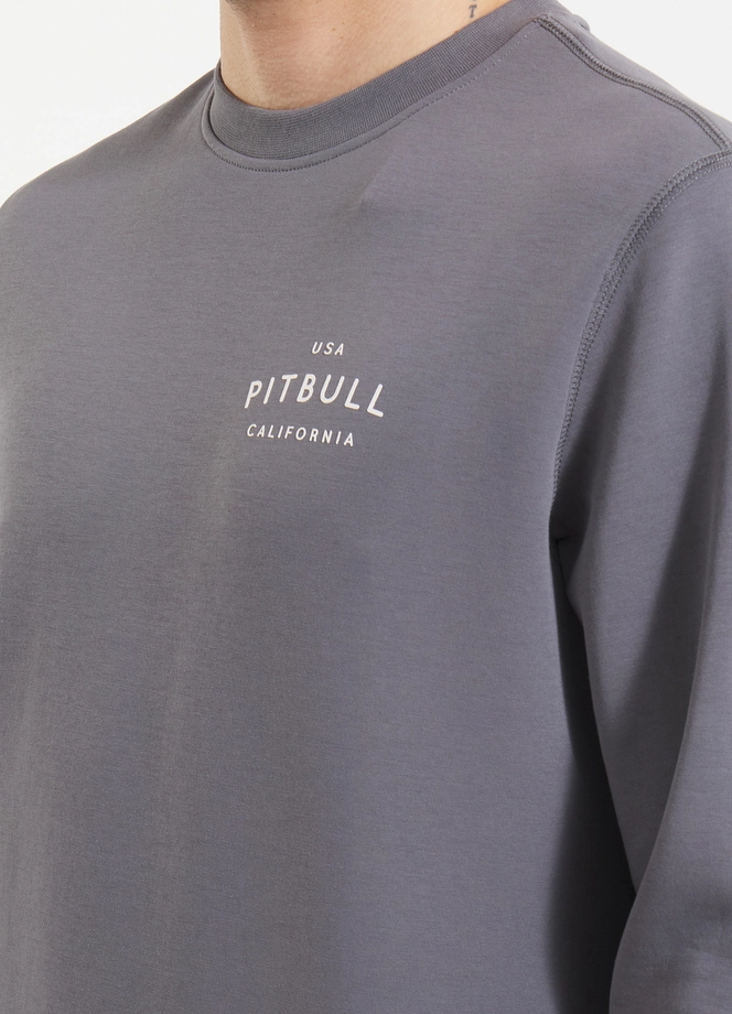 Bluza męska bez kaptura Pitbull Pit Bull Sampson grafitowa szara
