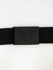 Pasek parciany Jigga Wear Simple Crown czarny