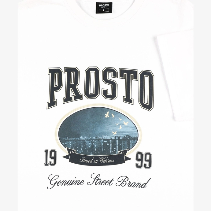 Koszulka męska t-shirt oversize Prosto Klasyk Twen biała