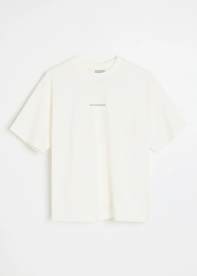 Koszulka męska t-shirt Coalition CLTN Dew kremowa