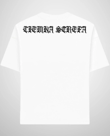 Koszulka męska T-shirt Ciemna Strefa Łańcuch Gotyk biała