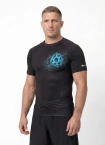 Koszulka męska rashguard Pitbull Ray czarna/niebieska