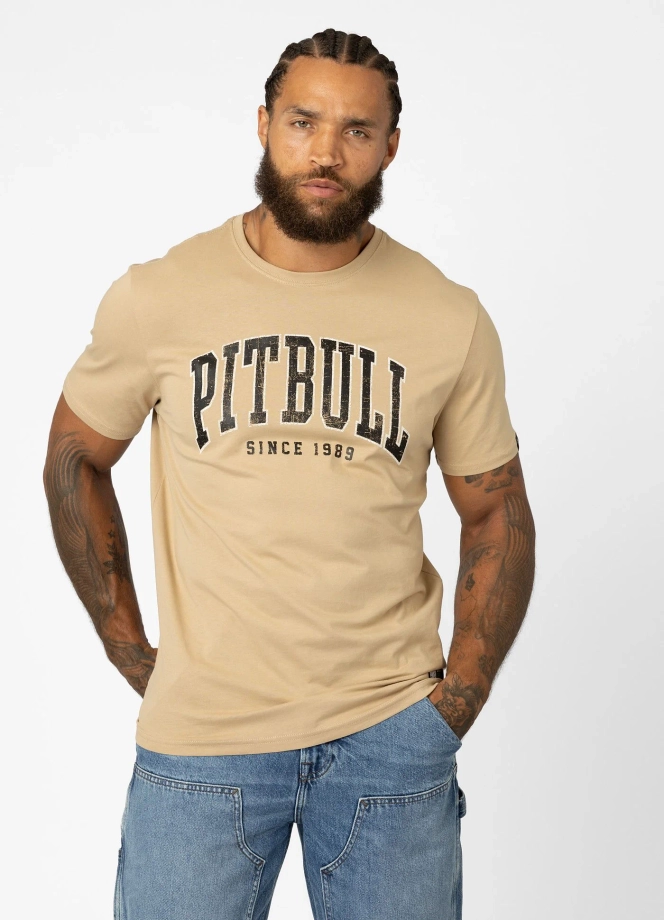 Koszulka męska T-Shirt Pitbull West Coast Norton beżowa