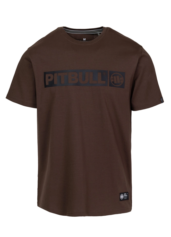 Koszulka męska T-Shirt Pitbull Hilltop ciemno brązowa