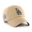 Czapka z daszkiem 47 Brand Los Angeles Dodgers Cooperstown Khaki Clean Up beżowa