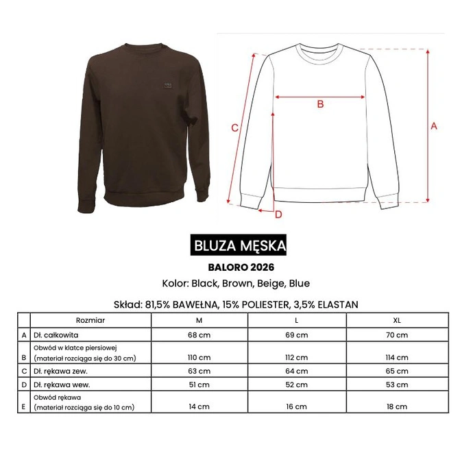Bluza męska Olavoga BALORO beżowa