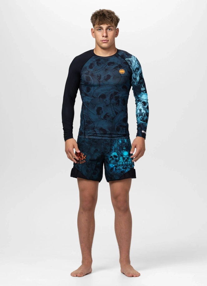 Koszulka męska rashguard Pitbull Longsleeve Guardian Angel czarna