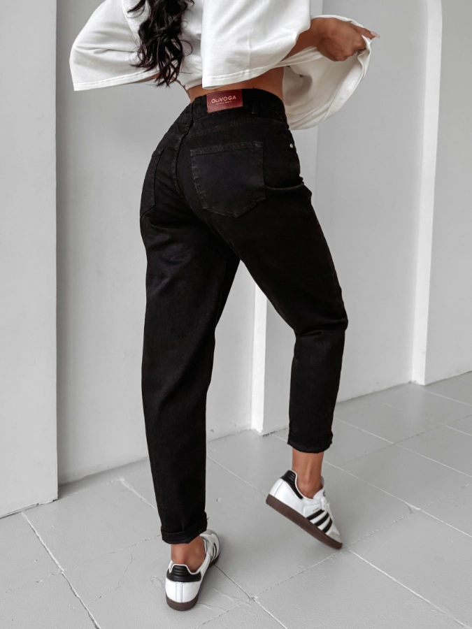Spodnie damskie jeans Olavoga Lofi czarne