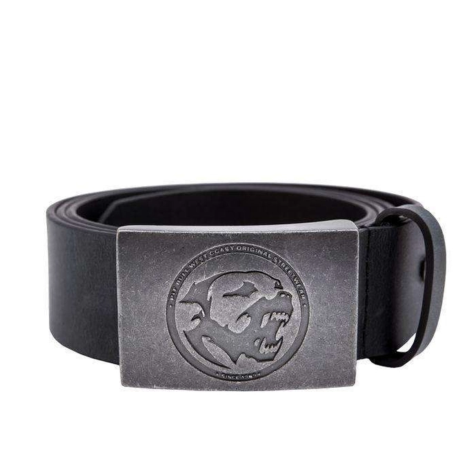 Pasek skórzany Pitbull Leather Belt Bones black