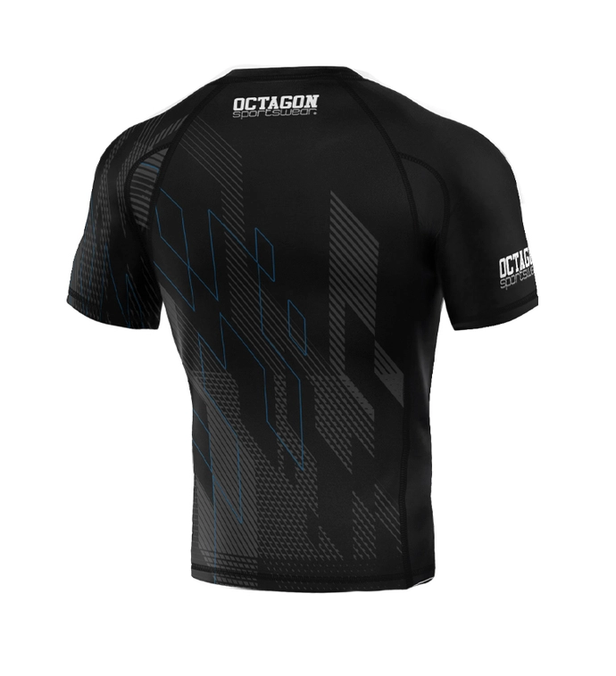Koszulka męska rashguard Octagon PREMIUM Diamond czarna