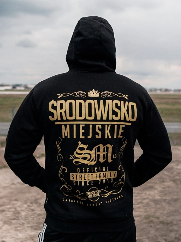 Bluza męska z kapturem Środowisko Miejskie Theme czarno/złota
