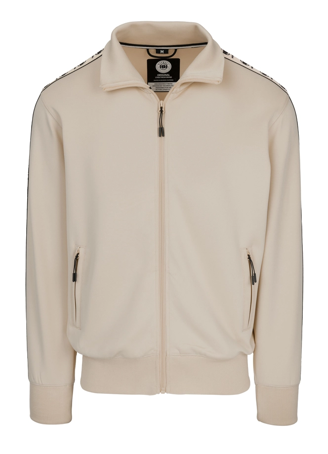 Komplet dresowy krótki Pitbull Pit Bull Powers off-white kremowa