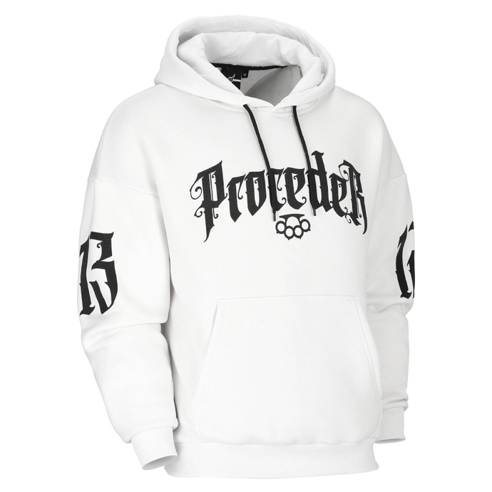 Bluza męska z kapturem oversize Chada Proceder 1312 biała