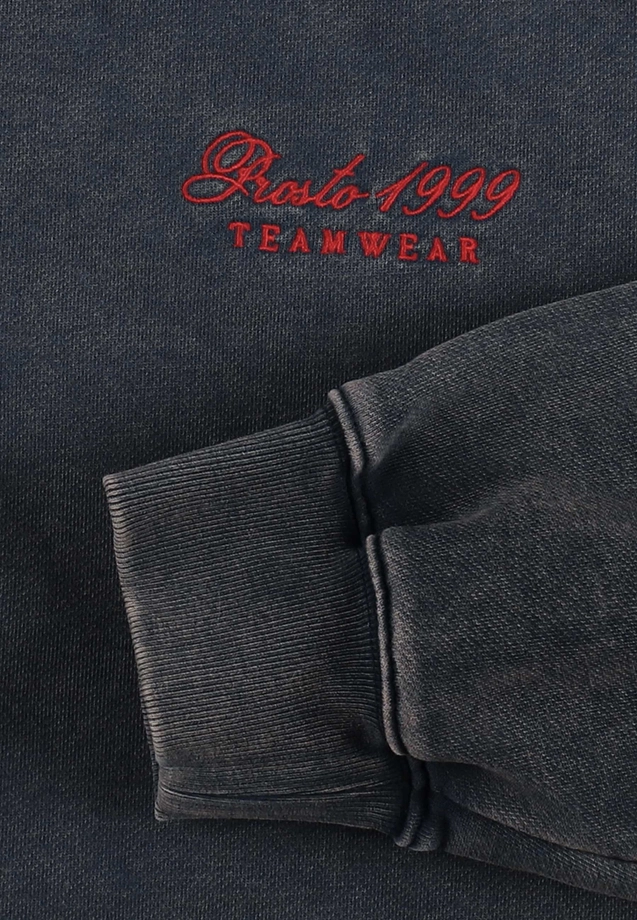 Bluza męska rozpinana z kapturem Prosto Team Washed granatowa