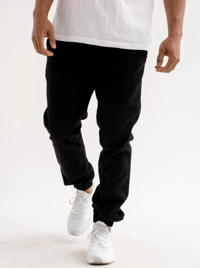 Spodnie męskie Jogger Jeans Jigga Wear Crown czarne