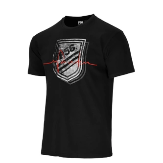 Koszulka męska T-shirt Dudek P56 Tętno Shield czarny