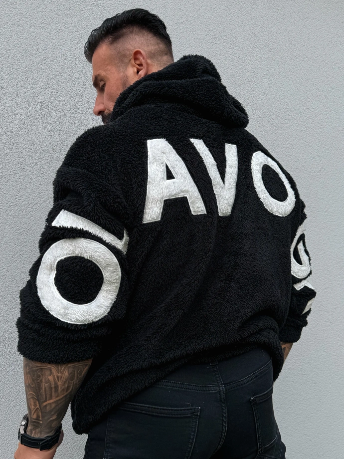 Bluza męska z kapturem Olavoga Fido czarna