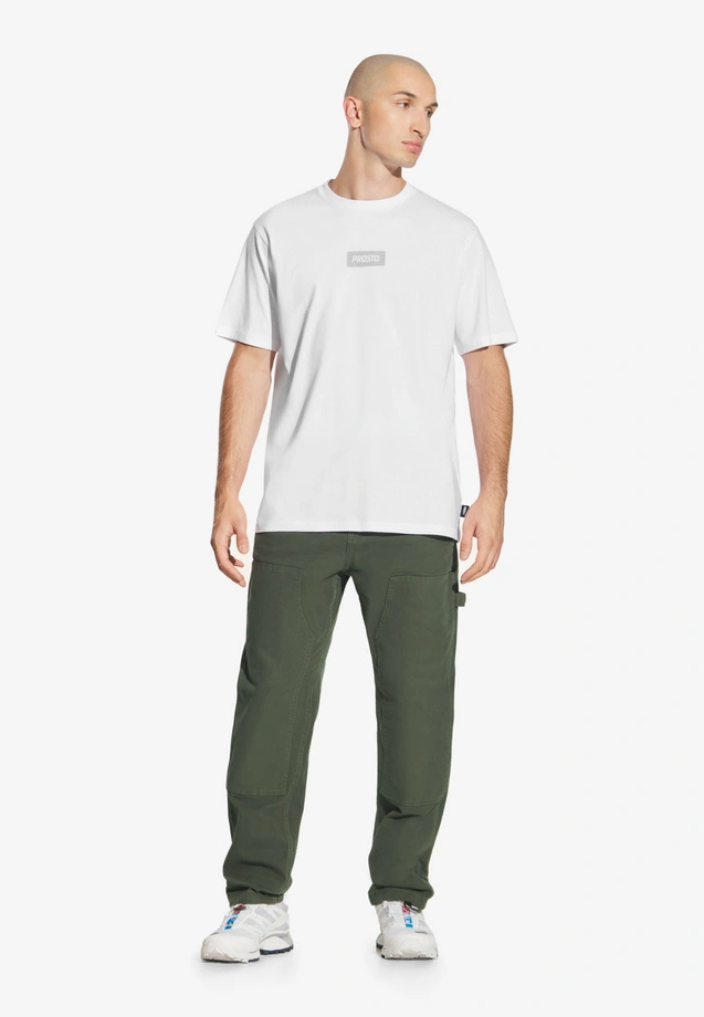 Koszulka męska t-shirt Prosto Box Logo biała