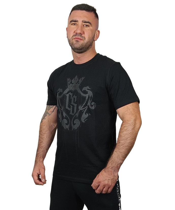 Koszulka męska T-shirt Ciemna Strefa Duży Herb czarna
