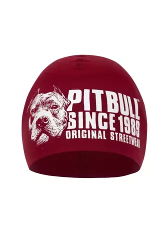 Czapka kompresyjna Pit Bull Beanie Pitbul Blood Dog 24 burgundowa