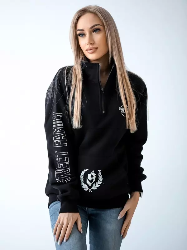 Bluza unisex stójka Środowisko Miejskie New Street Classic czarna