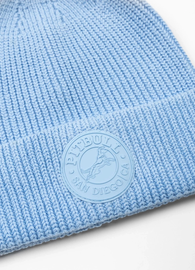 Czapka zimowa Pitbull Beanie San Diego CA jasno niebieska