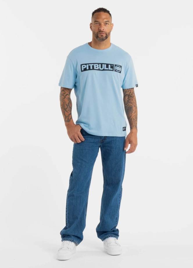 Koszulka męska T-Shirt Pitbull Hilltop jasno niebieska