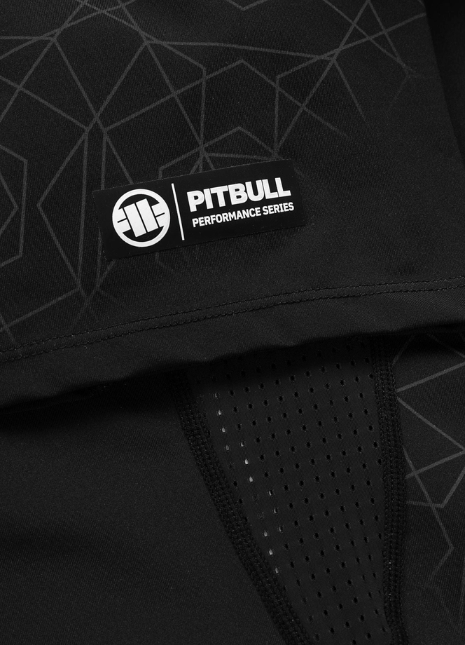 Koszulka męska rashguard Pitbull Ray czarna/zielona
