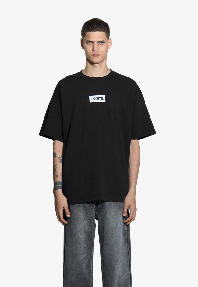 Koszulka męska t-shirt oversize Prosto Box czarna