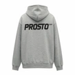 Bluza męska z kapturem half-zip Prosto Big Log Infinity szara