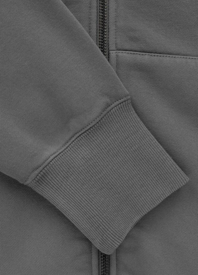 Bluza męska z kapturem Pitbull Pit Bull Ace Of Spades ZIP Washed szara