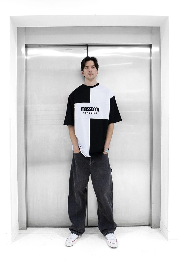 Koszulka męska t-shirt Mass Dnm Tony czarno/biała