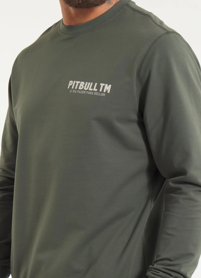 Bluza męska bez kaptura Pitbull Pit Bull Para Bellum zielona
