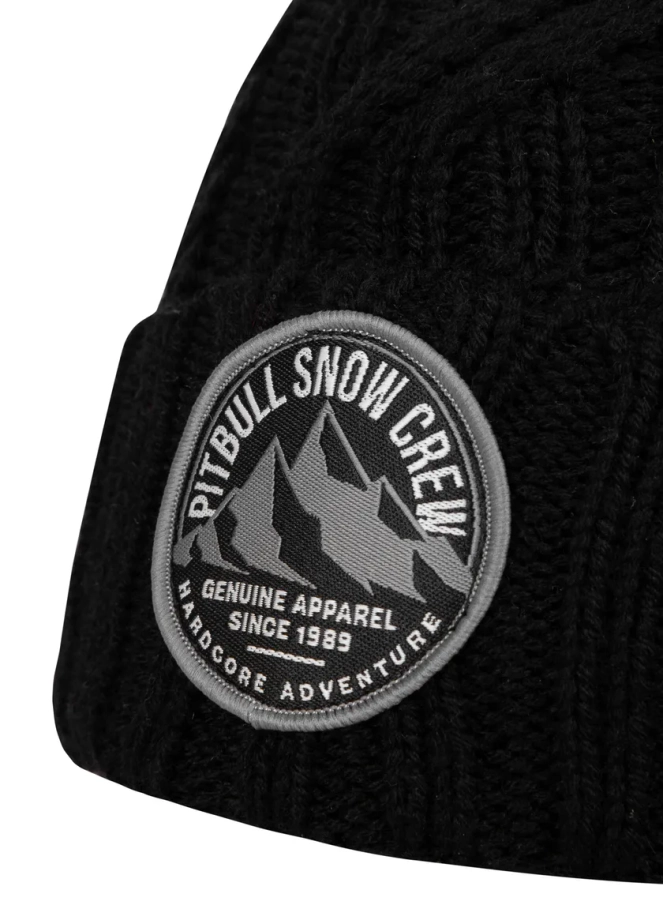 Czapka zimowa z pomponem Pit Bull Beanie Bubble Snow Crew 25 czarna