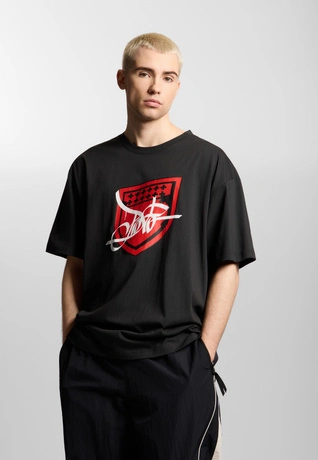 Koszulka męska t-shirt Prosto Damage Target czarna